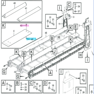VOE17253552 de haute qualité Kit de service de pièces d'usure de convoyeur ABG6820C Kit d'usure de convoyeur ABG7820D