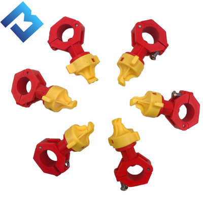 Jaune et rouge de bec de pulvérisation en plastique de pièce de rechange de machine de rouleau de route pour Bomag BW203
