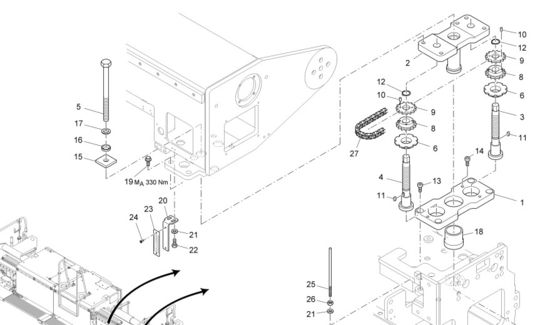 Dispositif de réglage de la hauteur 2039821 Téléscopique droit AB600-2TV Pièces de rechange de pavé d'asphalte