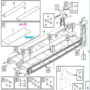 VOE17253552 de haute qualité Kit de service de pièces d'usure de convoyeur 6820C Kit d'usure de convoyeur 7820D