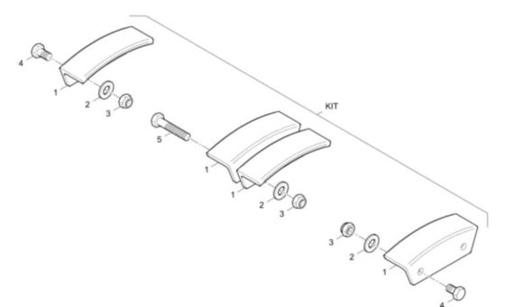 Kit de plaque de chaîne de convoyeur SD2500C D635060800 Kit de service pièces de finisseur d'asphalte