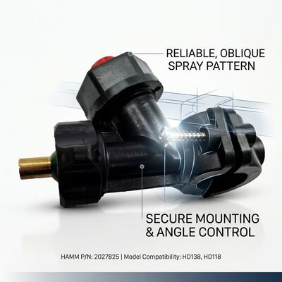 2027825 Water Plastic Spray Nozzle Black Red Oblique Spray for HD138 HD118 Road Roller Drum Sprinkler